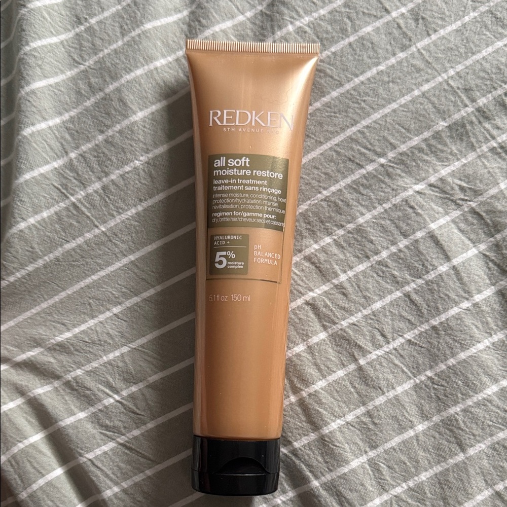 Redken All Soft Moisture Restore Hair Treatment in Tan and Black